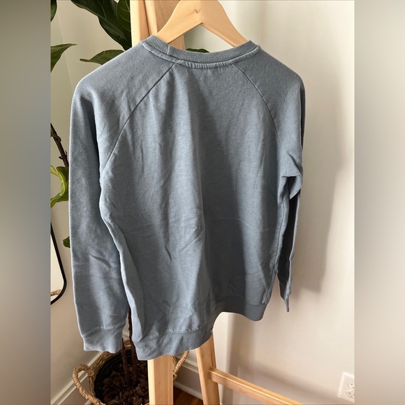 TenTree Be Happy Mountain Patch Sweatshirt Hoodie Lounge Small Blue Navy - Picture 7 of 7